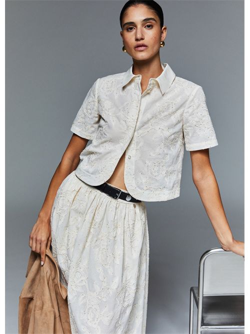 Camicia con ricami e paillettes LIU JO | WA6508T472A/P9417